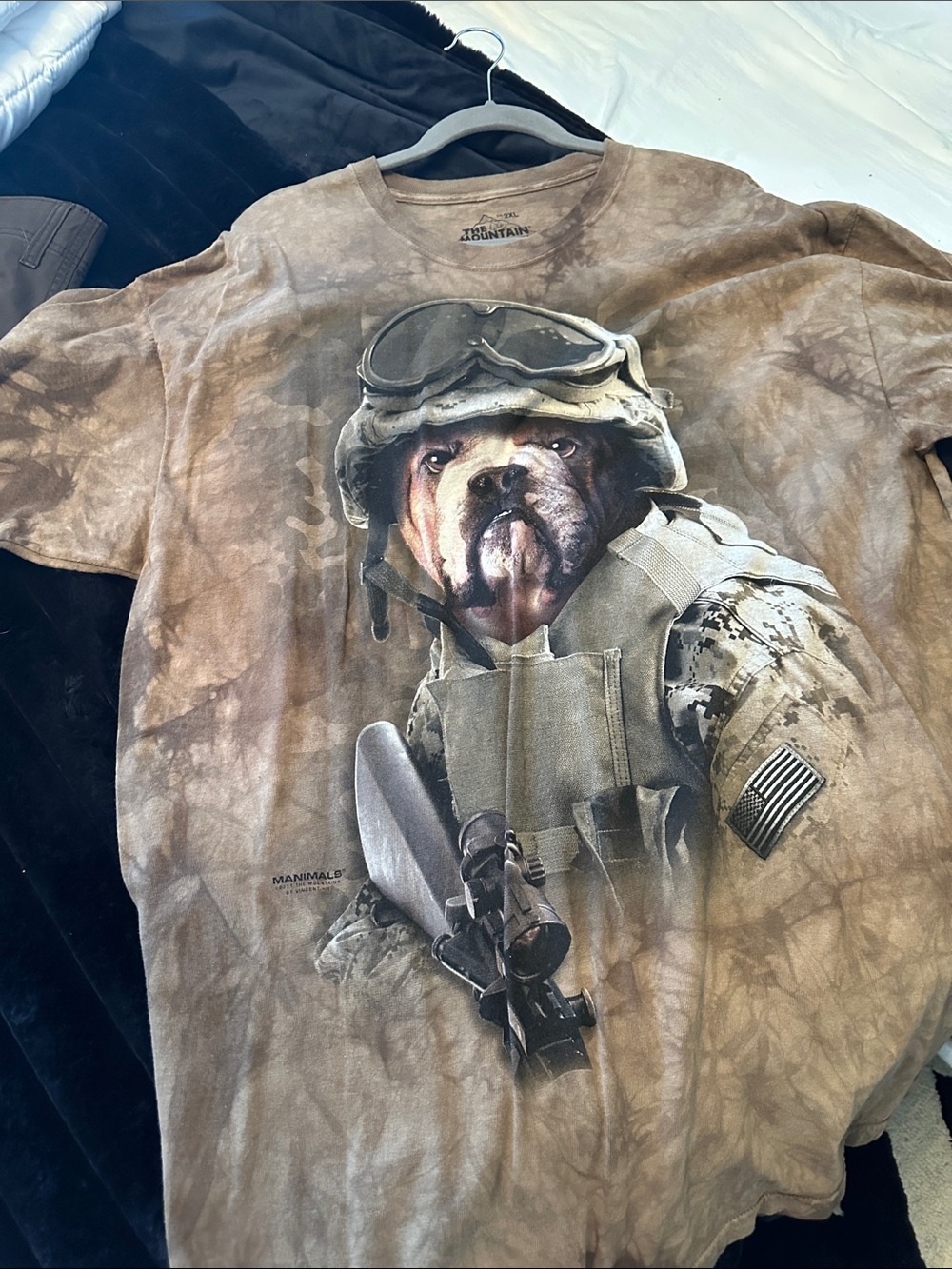 The Mountain Brown Military Dog Graphic Tee